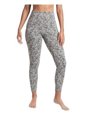 Athleta Salutation Stash Pocket II Textured 7/8 Tight Moonflower Black 1X